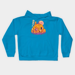 Purrpkin House - Cute Cat Halloween Gift Kids Hoodie